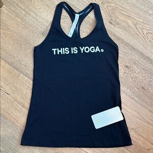 Lululemon Black Yoga Razorback Tank Top  Size 10